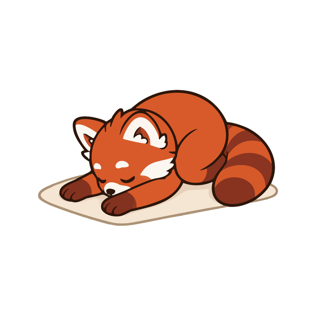 Pabu in child's pose